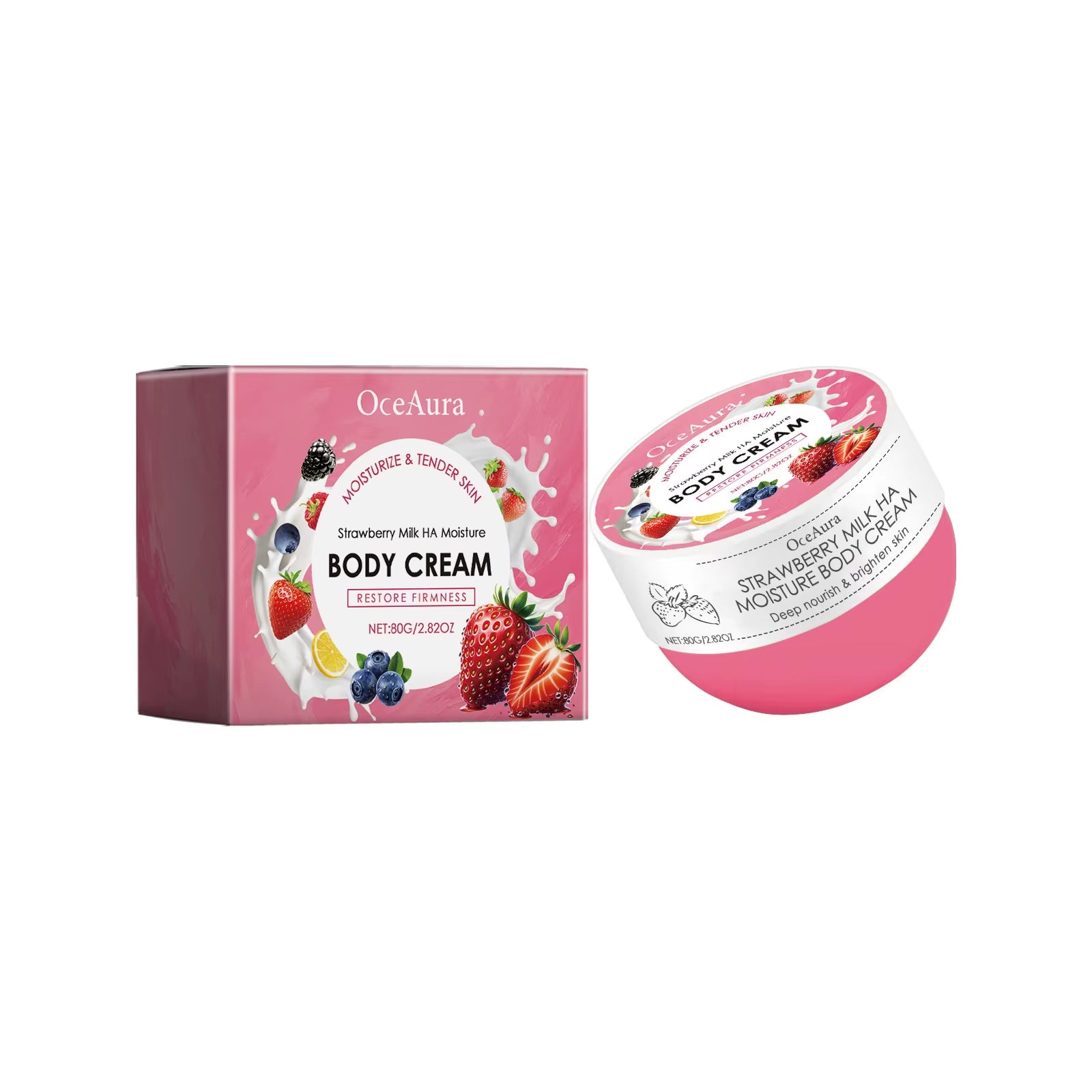 Strawberry Body Cream Tight Nourishing Moisturizing Smoothing Fragrance Repair Dry Dark Skin Hand Foot Care Body Beauty Lotion