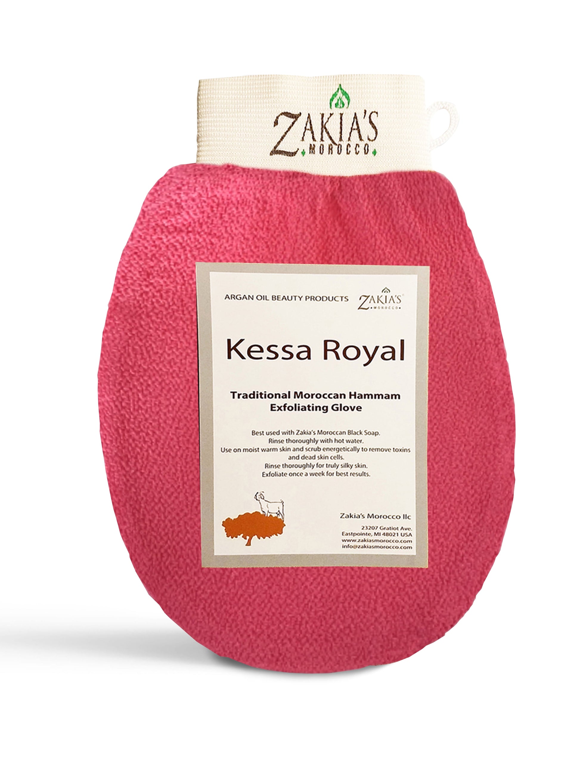 Moroccan Kessa Exfoliating Glove - Pink